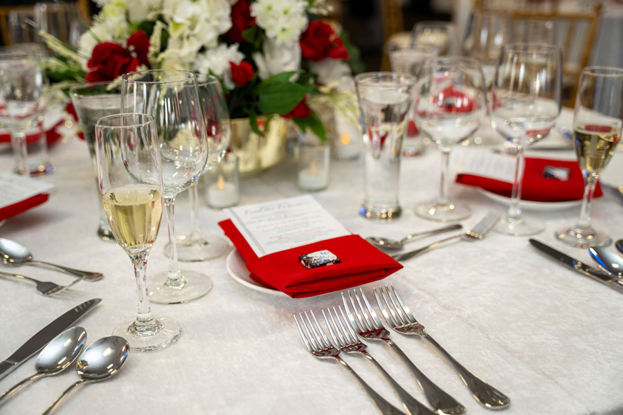 event table setting at Culinary Arts Institute