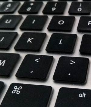 close up of computer keyboard