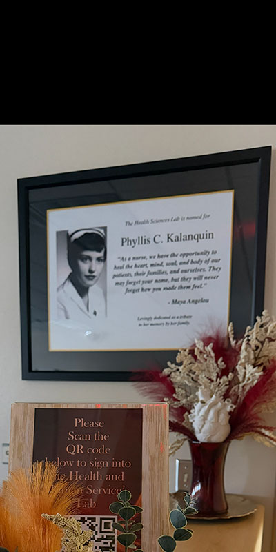 Phyllis C. Kalanquin commemorative plaque