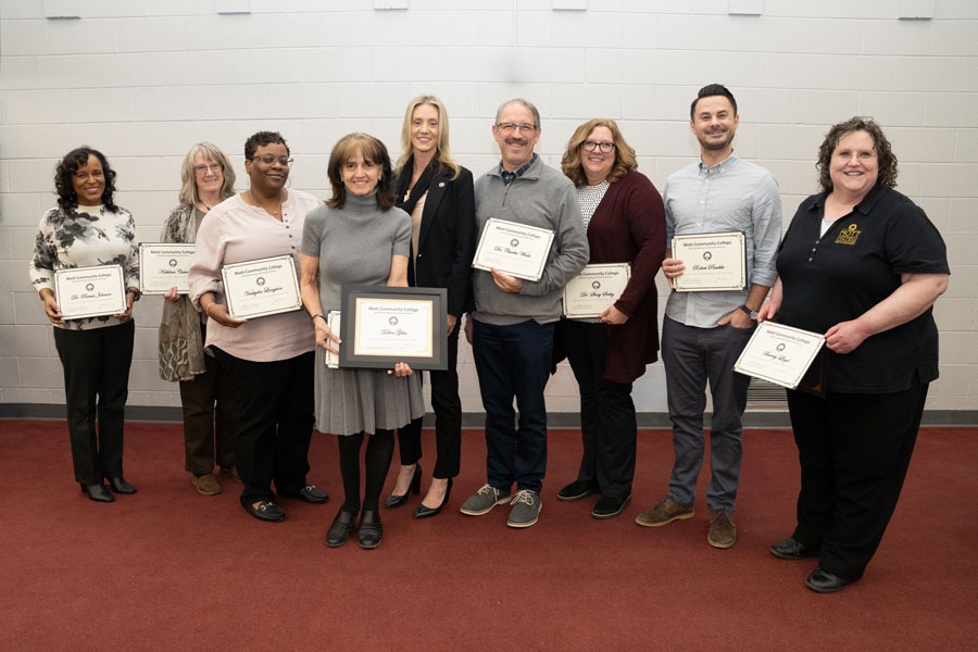 2025 OFSA faculty & staff nominees with MCC President Shaunda Richardson-Snell