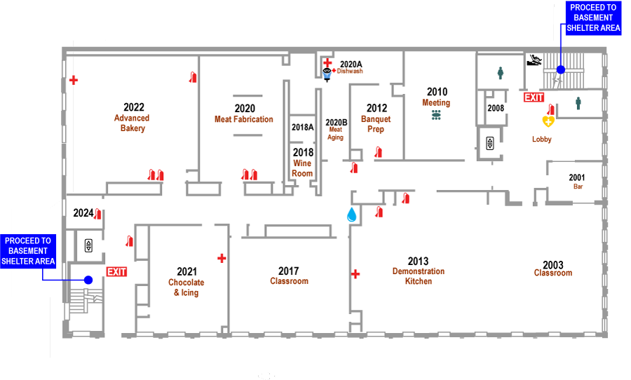 Culinary Arts Institute Second Floor Plan Map