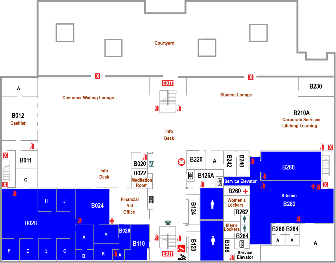 Prahl College Center Floor Plan Map