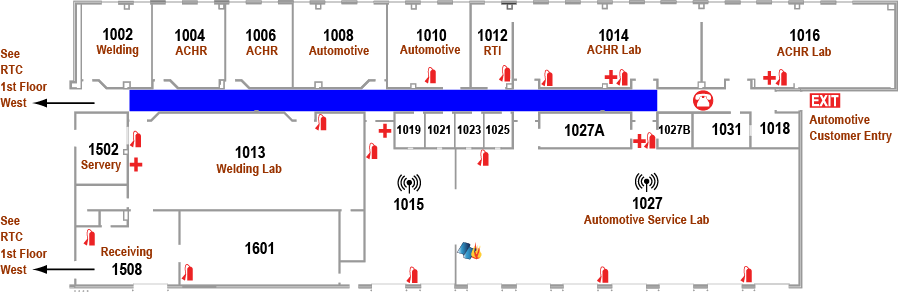 Regional Technology Center First Floor East Plan Map