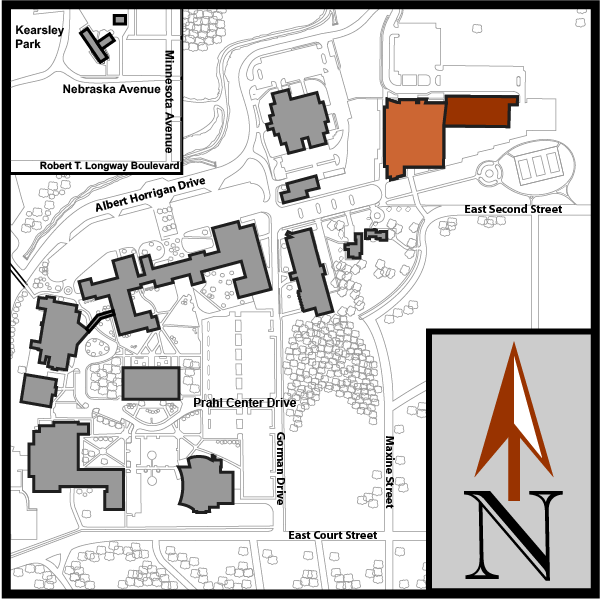 Main Campus Flint Aerial Map with Regional Technology Center highlighted