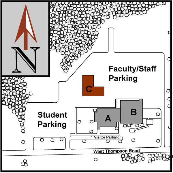 2D Aerial Map with Southern Lakes Branch Center - Building C highlighted