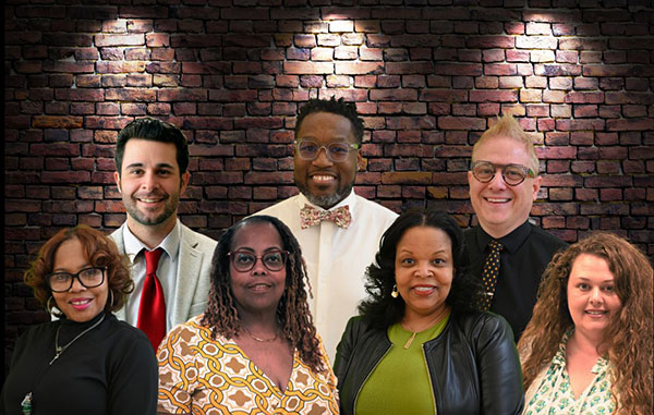 Student Success and Accoountability Staff L-R Denica Townsel, Roger Christensen, Charisse Watts, Kenyada Dent, Bermicia Parks, Dan Stewart, Jennifer Cronkright