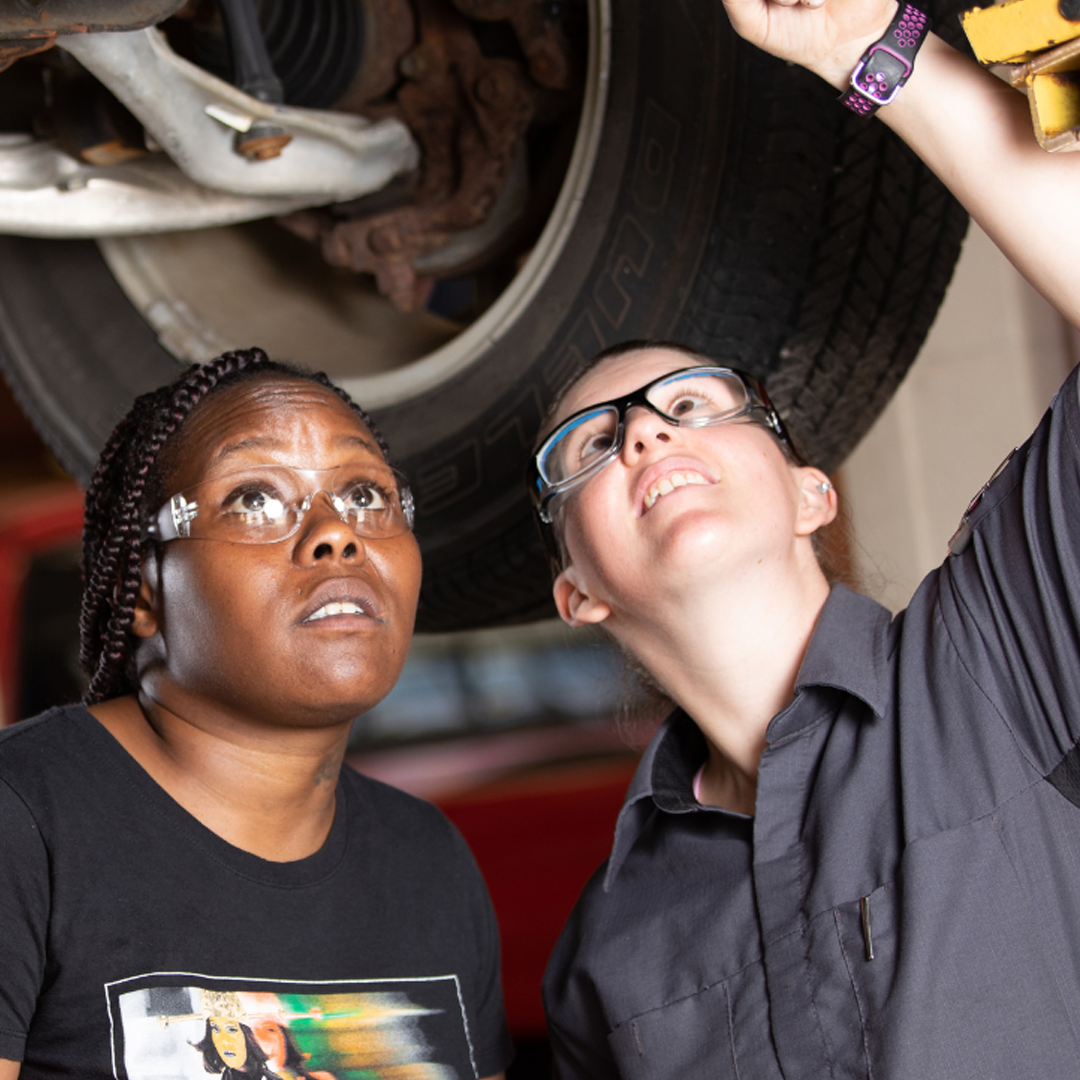 looking under car